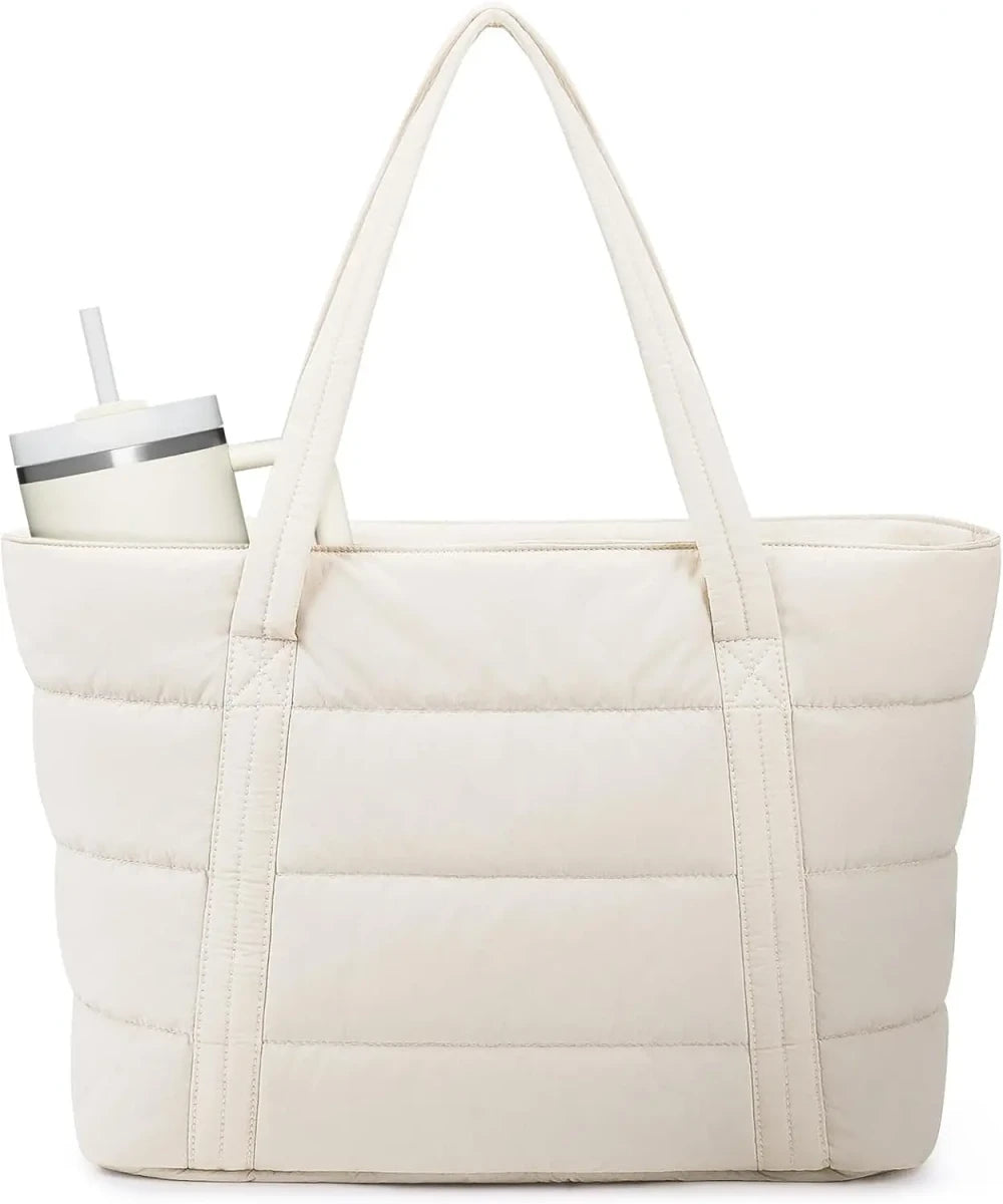 Quilted Puffy Work Tote